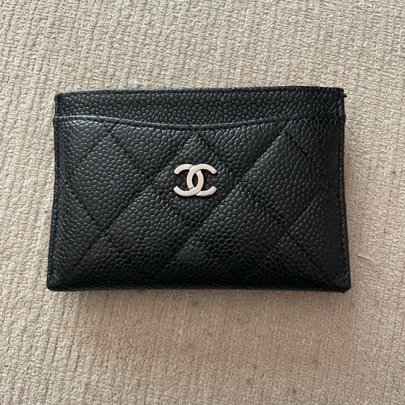 Chanel Interlocking CC Logo Card Holder black caviar - Picture 1 of 4